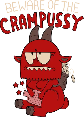 Crampussy - cramps, krampus, menstruation, devil, period