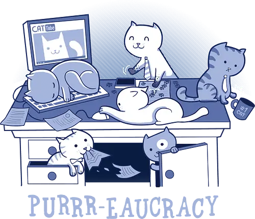 Purr-ucracy - cat, katze, büro, office, chaos