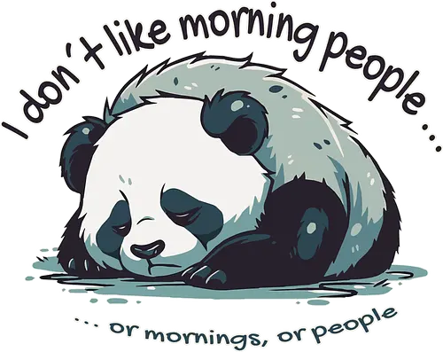 Morning Panda - mornings, panda, cute, eule, lerche