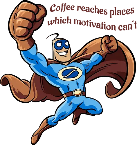 Captain Coffee - coffee, caffeine, superhero