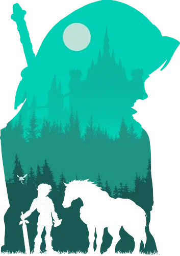 Hylian Silhouette - gaming, classic gaming, retrogaming, Hero of Time