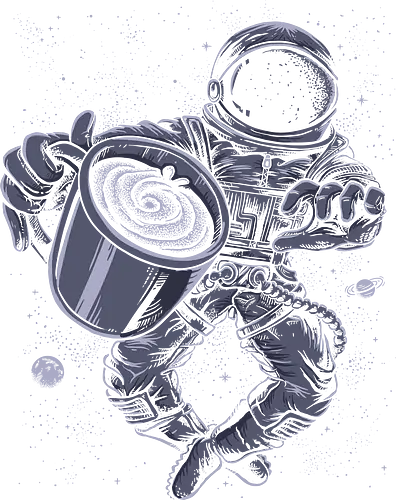 Galactic Coffee - galaxy, milkyway, coffee, space, astronaut, weltraum