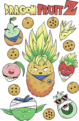 Dragonfruit Z - fruit, anime, manga, Guko, piccolo