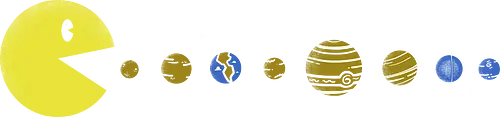 Pac-System - Retrogaming, sonnensystem, sonne, erde