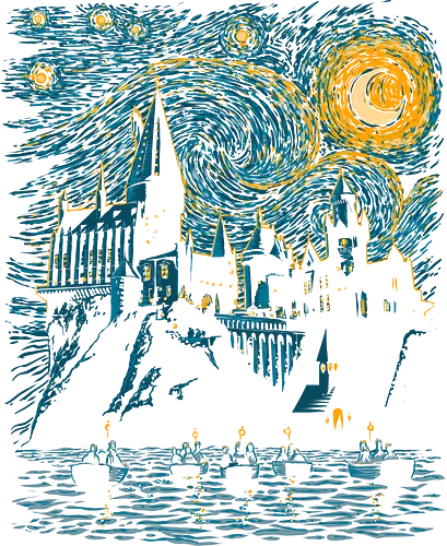 Starry School - starry night, van gogh, school, wizardry, magic, hexerei, zauberei, witchcraft, scotland, england, zauberer, hexe, magie