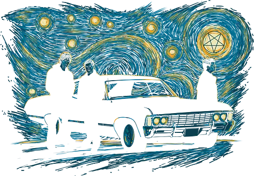  Night - winchester, impala, van gogh, starry night, spn, brothers, brüder, sam, castiel, dn