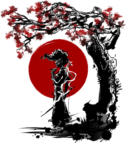 Afro under the sun - anime, Afro Samurai, samurai