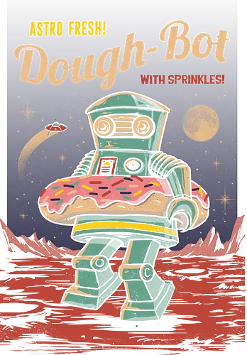 Dough Bot - robot, teig, essen, scifi, science fiction, monster