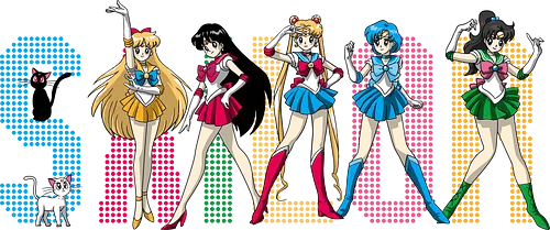 Sailor Spice Girls - sailor, moon, sailor spice, spice girls, 90s, pop, musik, music, sailor mars, sailor venus, sailor merkur, sailor mercury, sailor jupiter, anime, manga, mashup