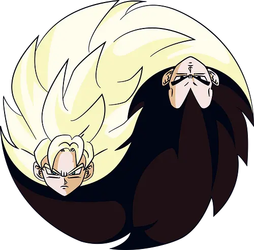 Saiyan Balance - yin, yang, son goku, vegeta, anime