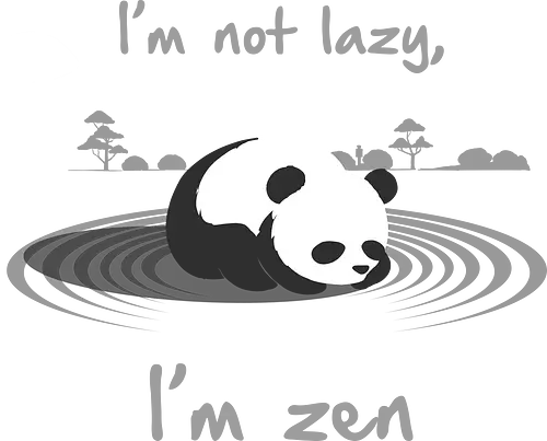 Panda zen - animals, fun, panda, zen, lazy, faul