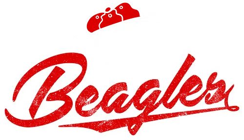 Go beagles! - dog, comic, cartoon, logo, mashup