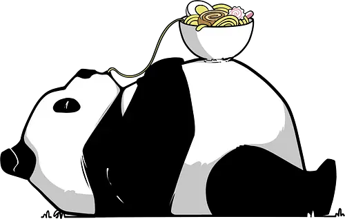 Noodle mood - panda, food