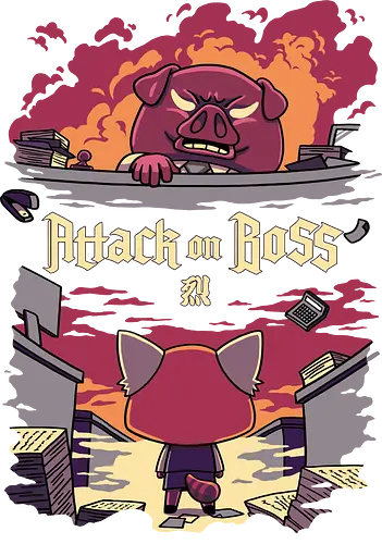 Attack on Boss - attack, titan, aot, aggretsuko, retsuko, anime