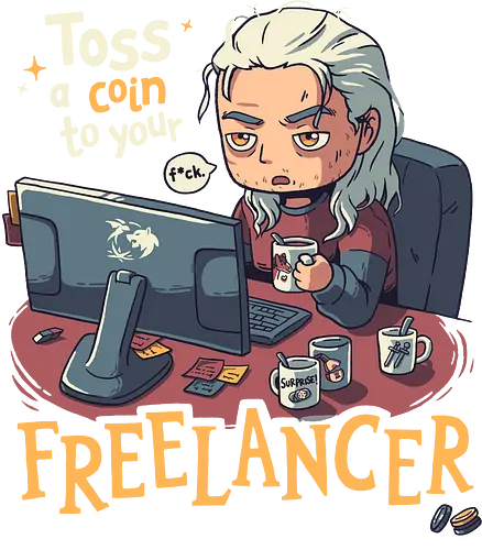 Freelancer - Toss a coin, witcher, Freelancer, Artist, art