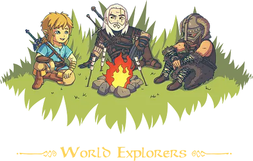 World Explorers - adventure, gaming, wild, witcher, rpg, bonfire, feuer