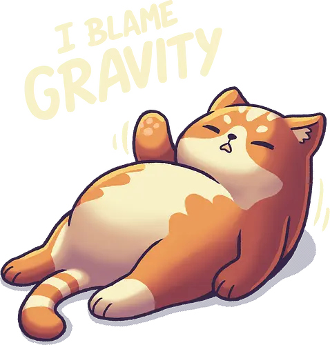 Gravity - Schwerkraft, cat, katze, Chubby, nap, chill