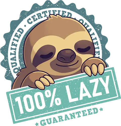 100% Cute Sloth - Lazy Nap Sl - fun, cute, sloth, faultier, lazy, faul