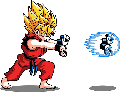 Saiyan Fighter - dbz, db, dragon, ball, anime, manga, mashup, gaming, hadouken, Bt em up