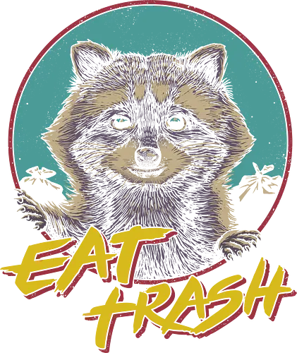 Eat Trash - raccoon, coon, waschbär, trash, müll