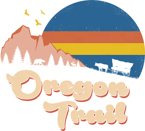 Retro Oregon Trail - oregon trail, planwagen, go west, wild west, wilder westen, retro, trail