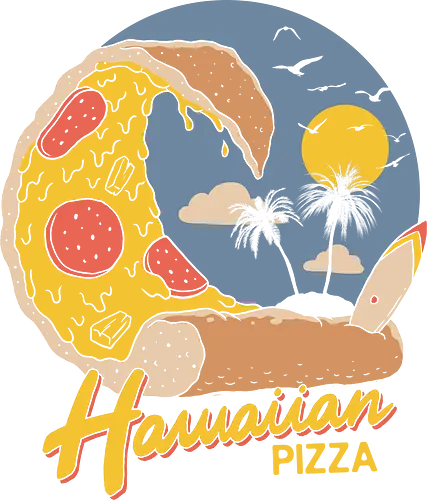 Hawaiian Pizza - pizza, hawaii, summer, sommer, wave, welle, strand, food, fastfood, ananas, bch, pinpple