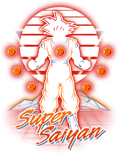 Retro Super Saiyan - son goku, anime, manga, db, dbz