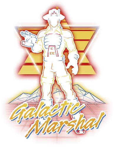 Retro Galactic Marshal - galaxy, ranger, space cowboy, space western, scifi