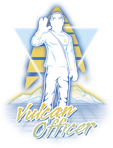 Retro Vulcan Officer - star, space, scifi, live long