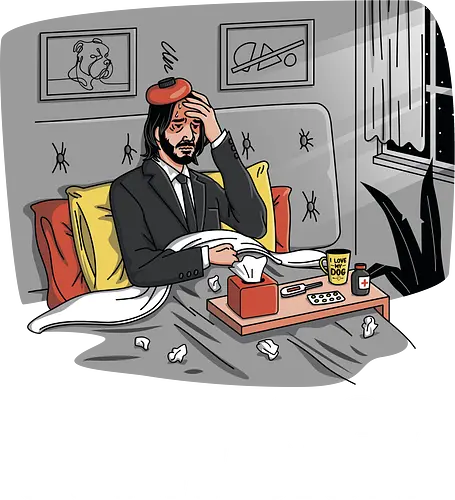 John Sick - john, Wick, action, sick, krank