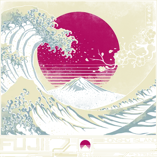 Fuji Wave - hokusai, japan, kanagawa, grt wave