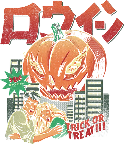 The Killer Pumpkin - halloween, ilustrata, jack-o-lantern, kaiju, pumpkin