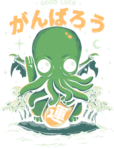 Maneki Cthulhu - neko, cthulhu, hp lovecraft, lovecraft, maneki-neko, maneki-cthulhu, Japanese