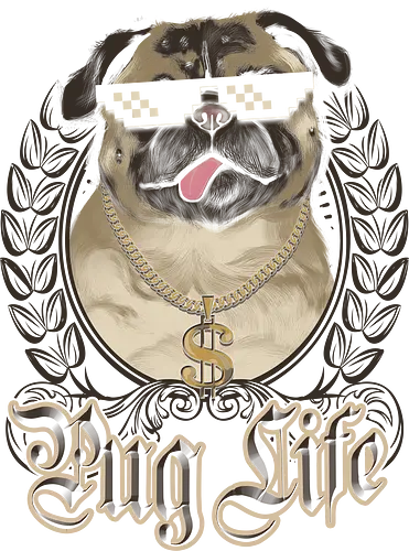 Pug Life - dog, pug, sunglasses, ursulalopez, hund, dl with it