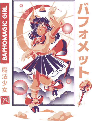 Baphomagic Girl - baphomet, Magical Girl, magic, sailor, moon, satan