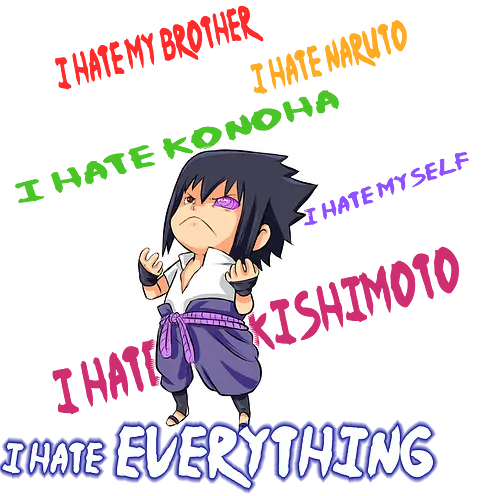 I Hate - sasuke, shipuuden, manga, anime, psychodelicia