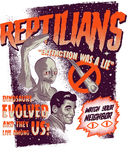 Reptilians - fun, Reptiloid, conspiracy theory, aluhut, verschwörung, reptile