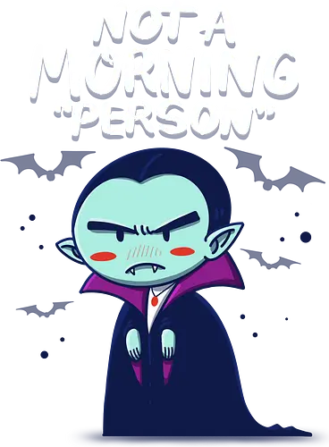 Not a Morning Person - vampire, vampir, morning, coffee, monday