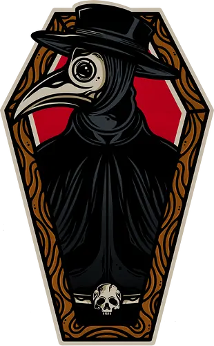 Plague Doctor Coffin - Plague, tattoo, Medival, Pandemic, meme, horror