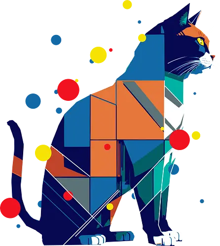 Geometricat - Geometry, cat, katze