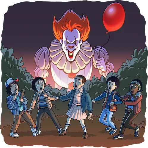 Stranger It - stephen king, it, Clown, stranger kids, eleven, will, mike, dustin, lucas