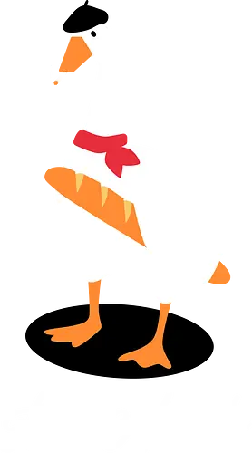 Le Honk - goose, gans, Honk, baguette