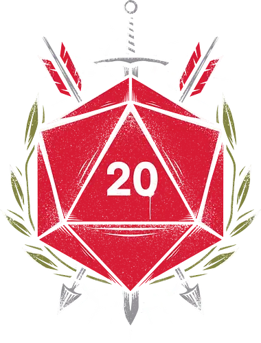 Dice Crest - pen and paper, rpg, roll 20, 20, dice, Die, würfel, critical roll