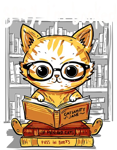 Sorry,I'm booked - cat, katze, book, buch