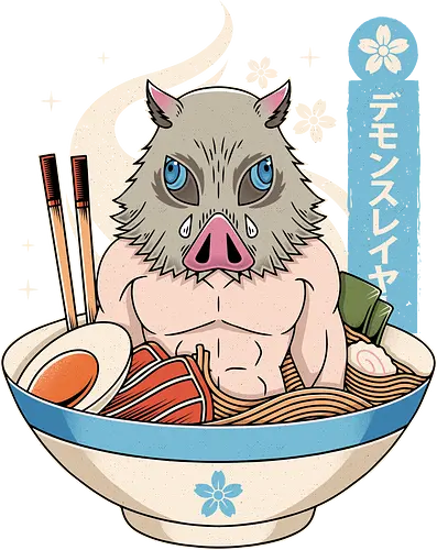 Inosuke Ramen - Inosuke, demon, slayer, ramen, anime, manga