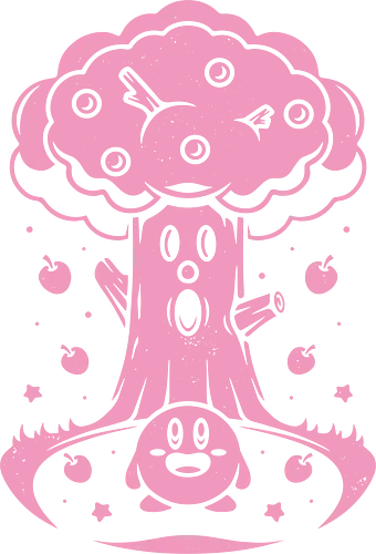 Giant Apple Tree - baum, boss, enemy, round, pink