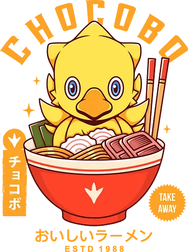 Kweh Delicious Ramen - monster, Reitervogel, fantasy, noodles