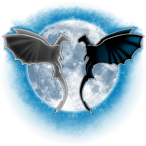 Dragons Moon - Dragon, film, movie, animation, cute, niedlich, moon, mond, dragon, white dragon, black dragon