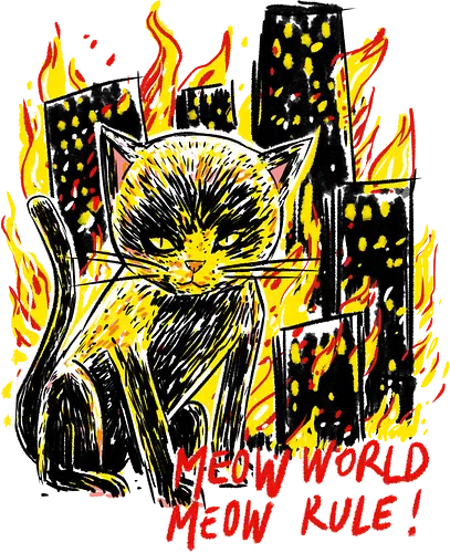 My World - cat, katze, meow, Statement