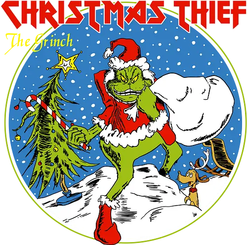 Christmas Thief - christmas, grinch, iron, Maiden, metal, Metalshirts, weihnachten